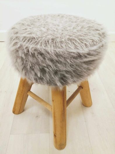 Fluffy stool.  Designers, elegant stool.
