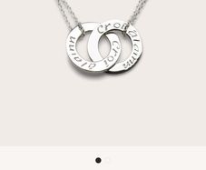 Silver Enibas Croi Alain double pendant necklace