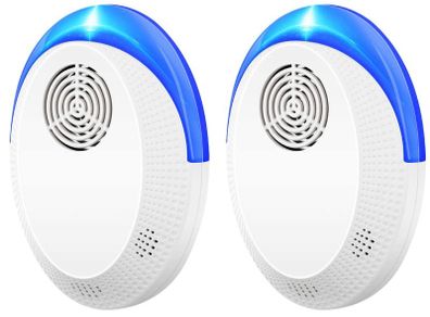 Ultrasonic Pest Repeller 2 Pack Insect Repellent Control Plug in Electronic Mice Mouse Repellent Effective for Control Insects, Mice, Bugs, Flea, Mosquitoes, Ants, Roaches, Spiders