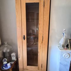 Solid Oak Cabinet with Light