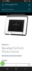In box, giftable, Royal doulton mirage crystal picture frame 5x7
