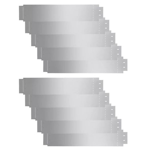 Lawn Fence 10 pcs Galvanised Steel 100x20 cm
