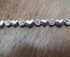 Heart and Diamonte Bracelet