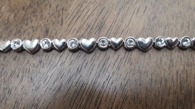 Heart and Diamonte Bracelet