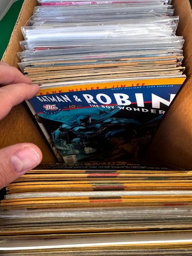DC Long Comic Box w 250 comics for Sale