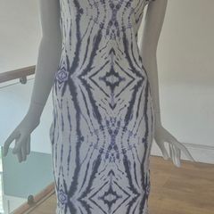 river island tie dye column dress(size8)