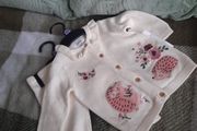 baby's 2 piece cream knit set