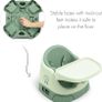 Baby Bug Booster Seat For Dining, Detachable Tray, Harness, Adjustable Seat and Non-Slip Feet, Eucalyptus Image 4