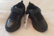 Boys Marks + Spencer black leather runner shoes size J8