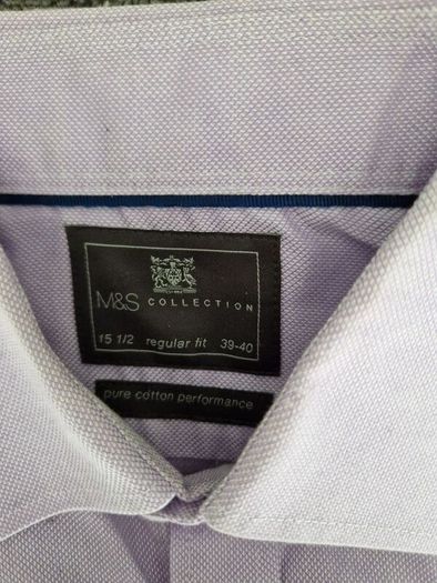 Marks and Spencers Collection Mens Shirt 15.5 Collar Regular Fit