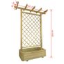 Garden Pergola Planter 162x56x204 cm Wood Image 3