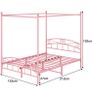 Bed Frame King Size with Ornate European Style Headboard & Footboard Image 6