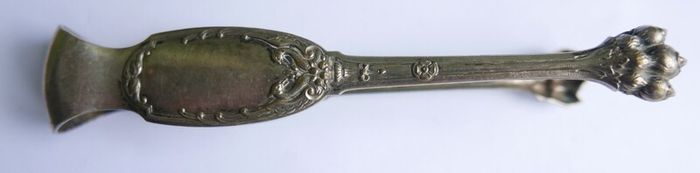 Vintage Sugar Tongs, Sterling Silver  Ornate French Ice Tongs, Antique Sugar Pincers, Tea Serving Tool, Bar Tool - 41g