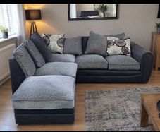 Dfs grey corner  sofa