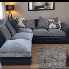 Dfs grey corner  sofa