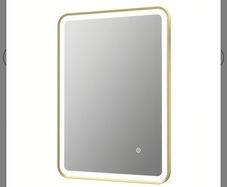 Brushed Brass led mirror 700mmx500mm