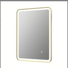 Brushed Brass led mirror 700mmx500mm
