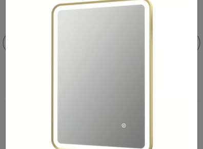 Brushed Brass led mirror 700mmx500mm