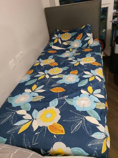 Single bed with mattress