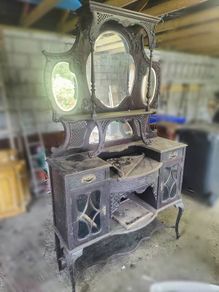 Antique Victorian mirrored dressing table