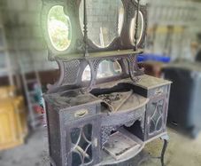 Antique Victorian mirrored dressing table