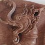 Timber carved hand carved wall hanging Chinese /Asian Image 2