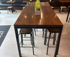 2.3m Commercial High Table with Built-In Stone Planter