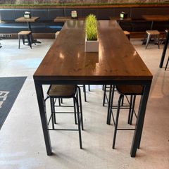 2.3m Commercial High Table with Built-In Stone Planter