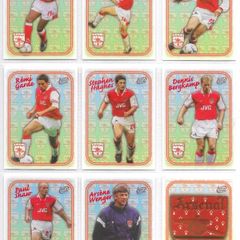 Arsenal full set 1997-98 Futera Football Cards