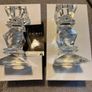 Galway Crystal set of 2 glass candlesticks and candles Image 4