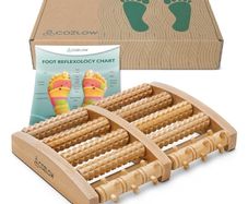 Foot Massager for Plantar Fasciitis Relief, Wooden Massage Roller with Arch Shape Design for Foot Pain Relief, Neuropathy, Heel Spur Pain, Stress Relief & Relaxation, Muscle Therapy Tool