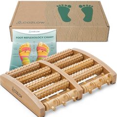 Foot Massager for Plantar Fasciitis Relief, Wooden Massage Roller with Arch Shape Design for Foot Pain Relief, Neuropathy, Heel Spur Pain, Stress Relief & Relaxation, Muscle Therapy Tool