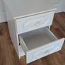 White 3-Drawer Bedside Locker Image 2