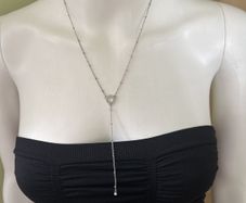 silver tone necklace