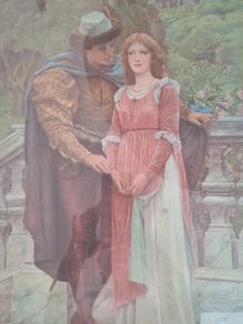 Victorian Photogravure First Spoken Words Of Love Charles Perugini Gilt Frame Large Art
