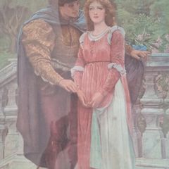 Victorian Photogravure First Spoken Words Of Love Charles Perugini Gilt Frame Large Art