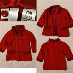 Mothercare Red Wool occasion Coat