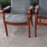 Pair of Vintage Cintique High Back Armchairs Image 2