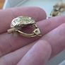 1980's Gold tone and Crystal Clip on Earrings Image 6