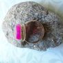 Druzy Agate  ring, Pink Agate ring, Gemstone ring, Jewellery Image 3