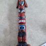 Souvenir Vintage Carved Wood Totem Pole Native American Indian Made in Alaska Image 3