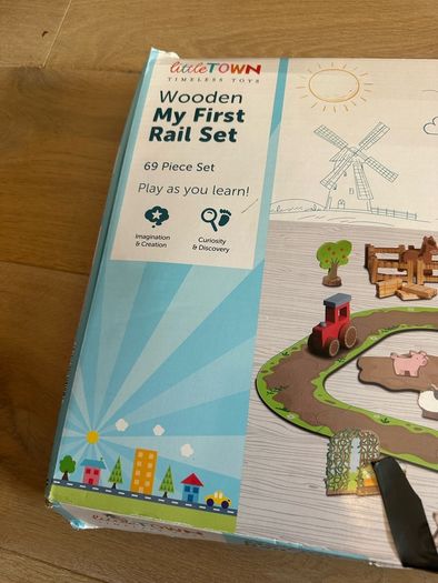 wooden railway set never used