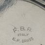 Vintage F.B. Rogers Italy EP Brass Lotus Candelabra Image 9