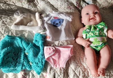 Berenguer baby doll with clothes