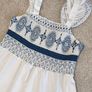 Blue & White Mediterranean Tile Print Maxi Dress Image 2