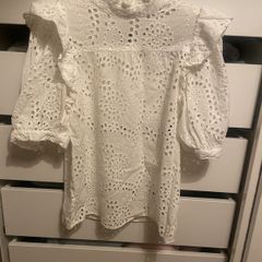 Iris & Ink pure cotton guipure lace blouse
