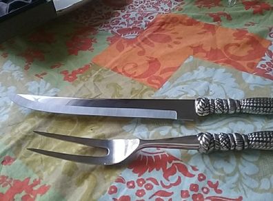 Boxed Silea EPNS Carving Knife & Fork