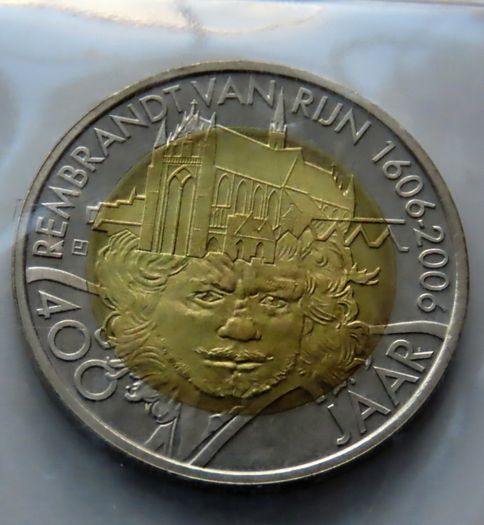 Rembrandt Complete 5 x UNC coins set Leiden local currency - Royal Dutch Mint 2006