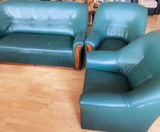 Leather Suite Green Cahir 3+1+1
