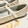 Girls white sparkly shoes Image 3